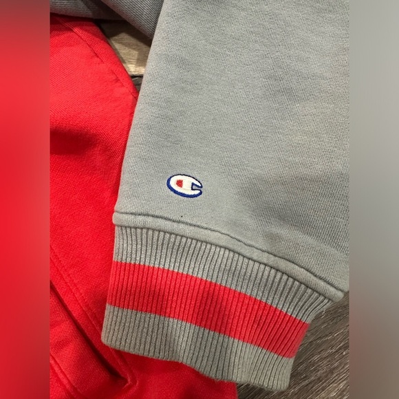 Vintage Champion Varsity Jacket XXL Gray Red Spell Collegiate Letterman Bomber - Picture 2 of 10